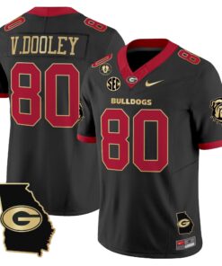 Georgia Bulldogs 2025 Georgia Map & Vince Dooley Patch Vapor Limited Jersey - All Stitched 53 1753764328c744d08933