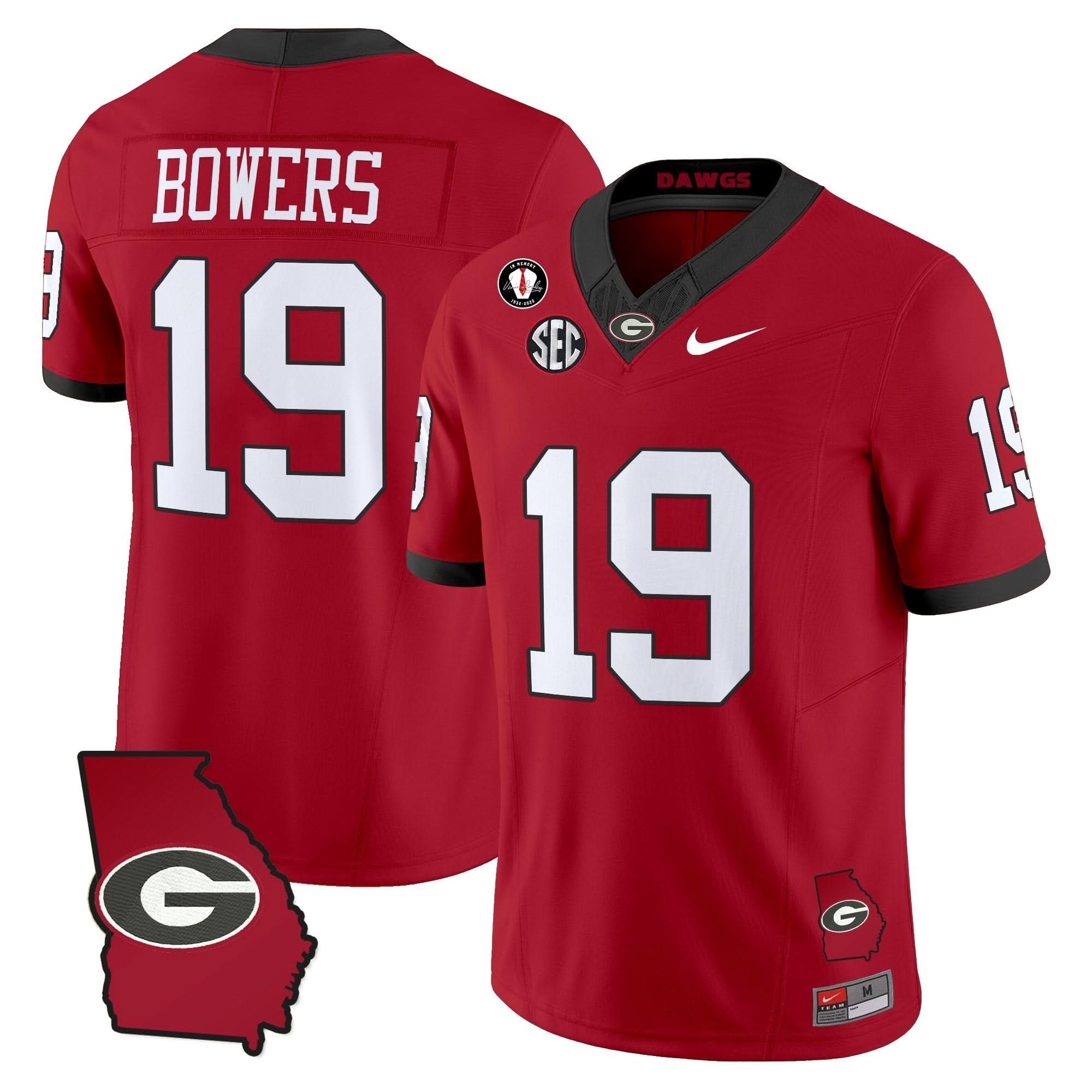 Georgia Bulldogs 2025 Georgia Map & Vince Dooley Patch Vapor Limited Jersey - All Stitched 25 Georgia Bulldogs 2025 Georgia Map & Vince Dooley Patch Vapor Limited Jersey - All Stitched - Image 25