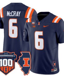 Illinois Fighting Illini 100th Memorial Stadium Patch Vapor Limited Jersey - All Stitched 57 1754023691775
