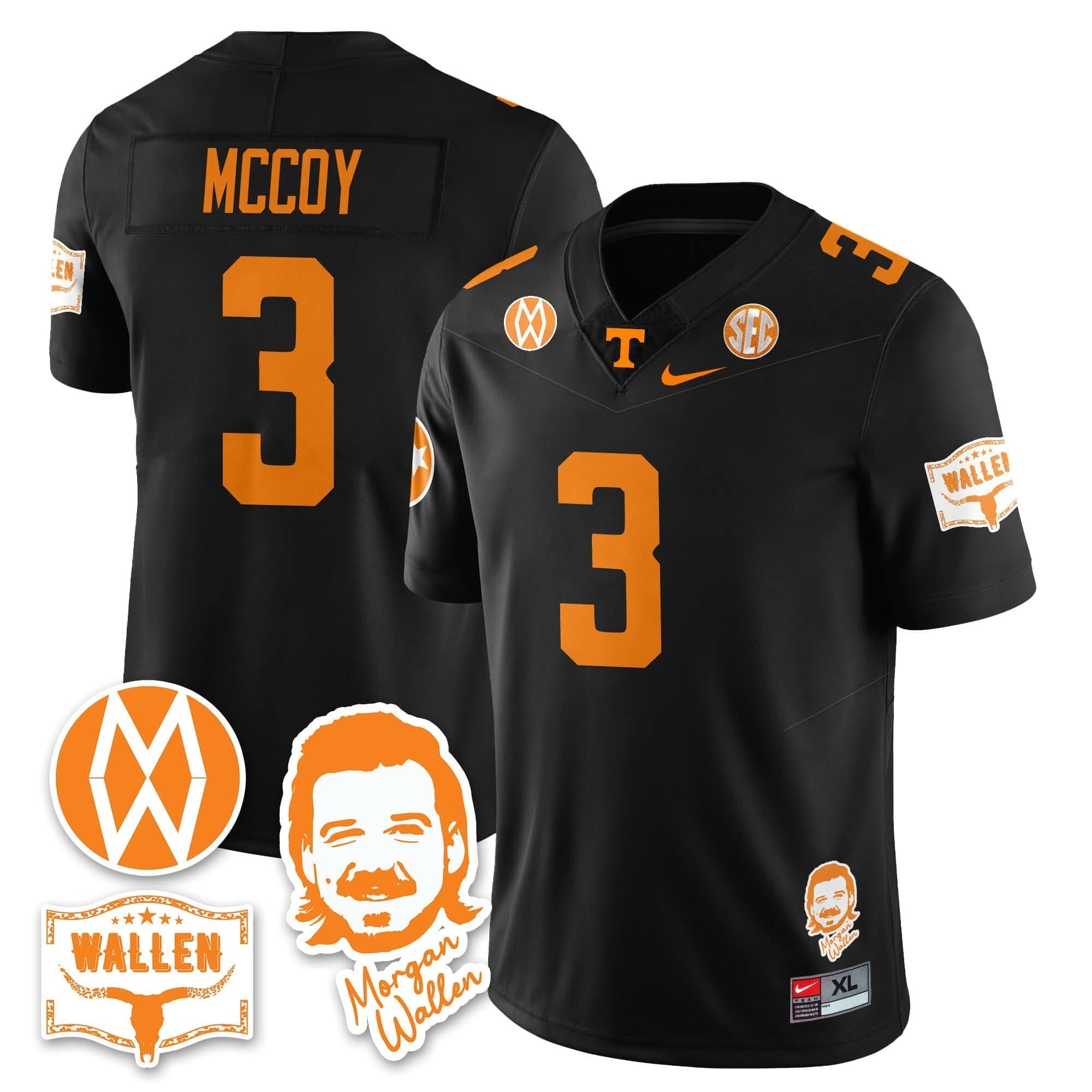 Tennessee Volunteers Morgan Wallen 2025 Jersey - All Stitched 39 Tennessee Volunteers Morgan Wallen 2025 Jersey - All Stitched - Image 39