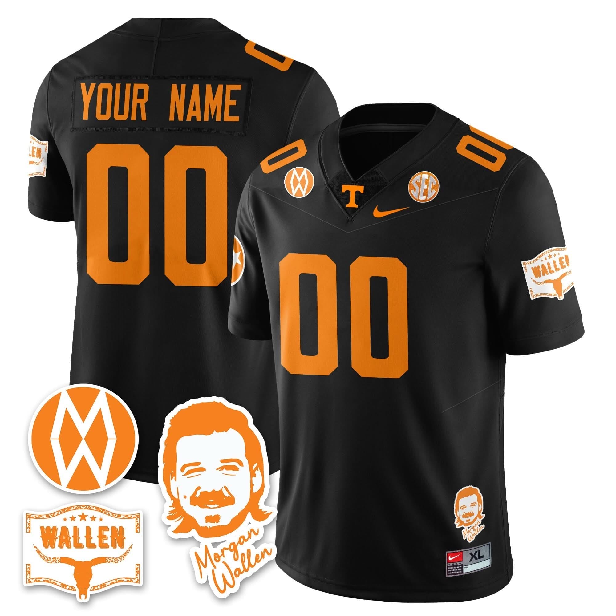 Tennessee Volunteers Morgan Wallen 2025 Jersey - All Stitched 41 Tennessee Volunteers Morgan Wallen 2025 Jersey - All Stitched - Image 41