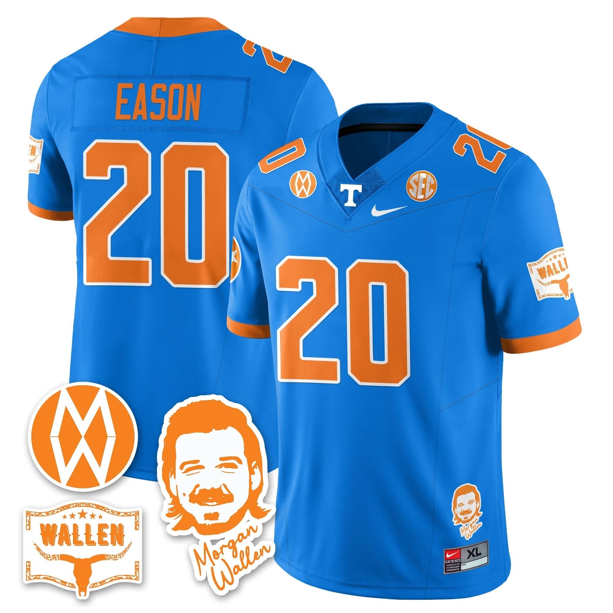 Tennessee Volunteers Morgan Wallen 2025 Jersey - All Stitched 43 Tennessee Volunteers Morgan Wallen 2025 Jersey - All Stitched - Image 43