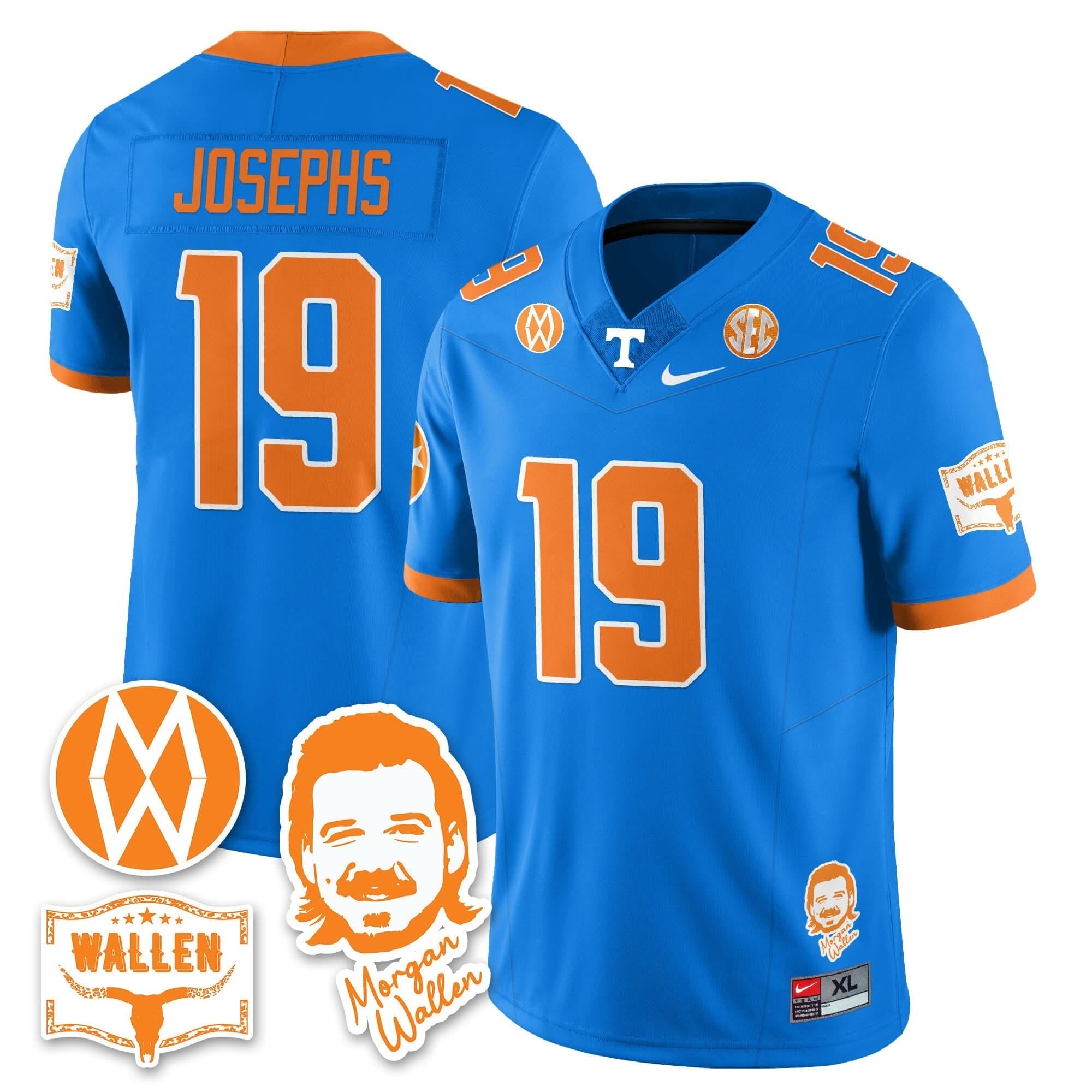 Tennessee Volunteers Morgan Wallen 2025 Jersey - All Stitched 23 Tennessee Volunteers Morgan Wallen 2025 Jersey - All Stitched - Image 23