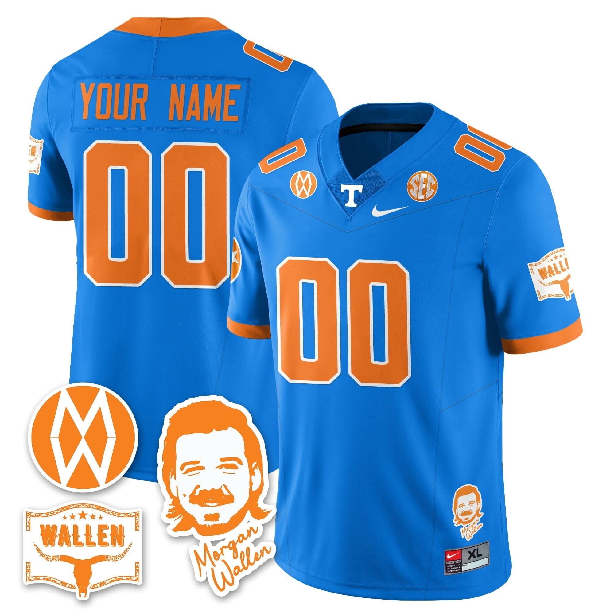Tennessee Volunteers Morgan Wallen 2025 Jersey - All Stitched 45 Tennessee Volunteers Morgan Wallen 2025 Jersey - All Stitched - Image 45