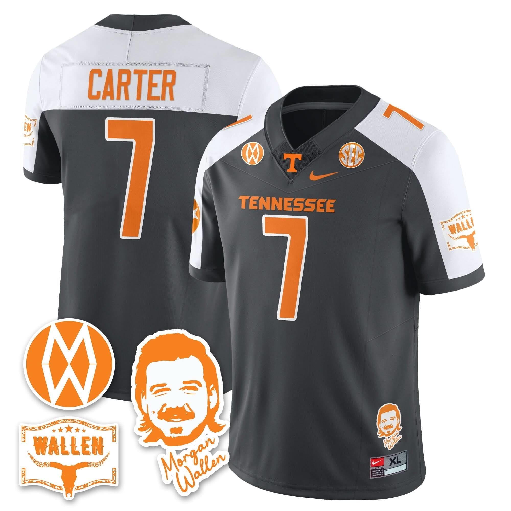Tennessee Volunteers Morgan Wallen 2025 Jersey - All Stitched 46 Tennessee Volunteers Morgan Wallen 2025 Jersey - All Stitched - Image 46