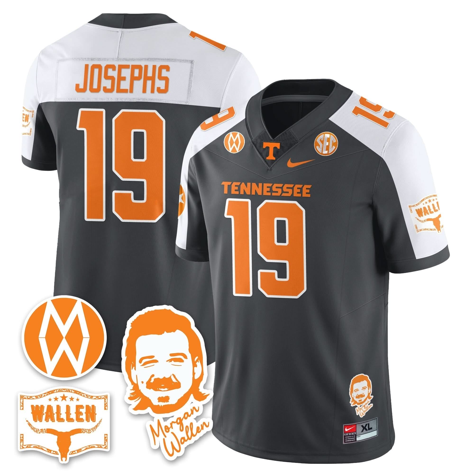 Tennessee Volunteers Morgan Wallen 2025 Jersey - All Stitched 2 Tennessee Volunteers Morgan Wallen 2025 Jersey - All Stitched - Image 2