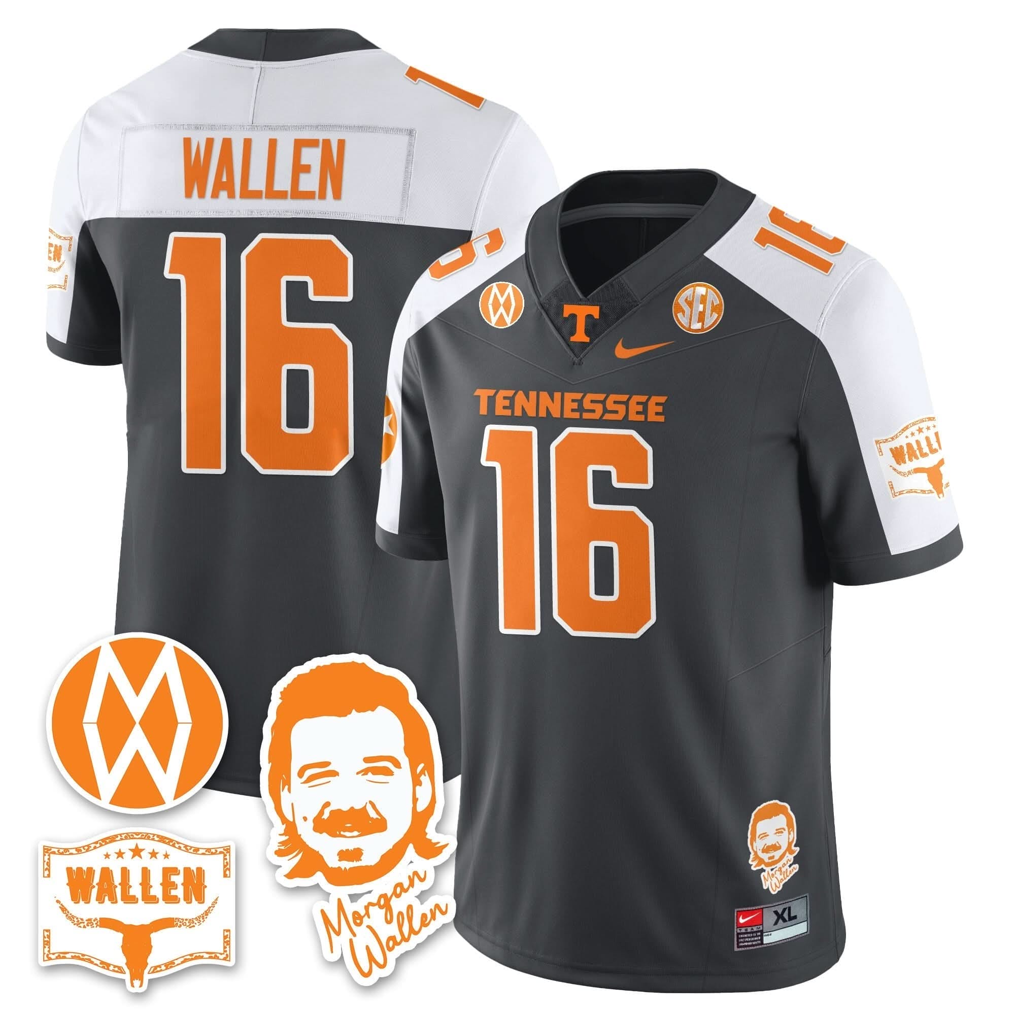 Tennessee Volunteers Morgan Wallen 2025 Jersey - All Stitched 5 Tennessee Volunteers Morgan Wallen 2025 Jersey - All Stitched - Image 5