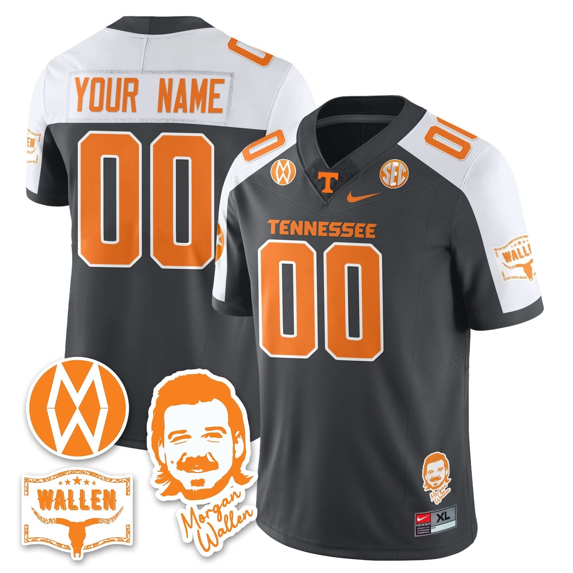 Tennessee Volunteers Morgan Wallen 2025 Jersey - All Stitched 6 Tennessee Volunteers Morgan Wallen 2025 Jersey - All Stitched - Image 6