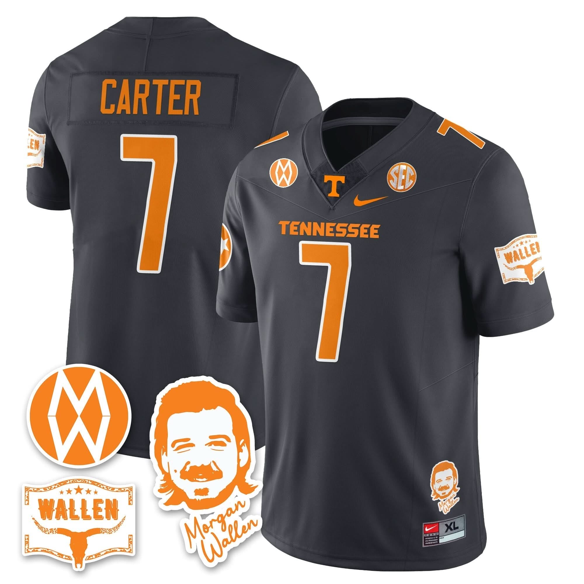 Tennessee Volunteers Morgan Wallen 2025 Jersey - All Stitched 7 Tennessee Volunteers Morgan Wallen 2025 Jersey - All Stitched - Image 7
