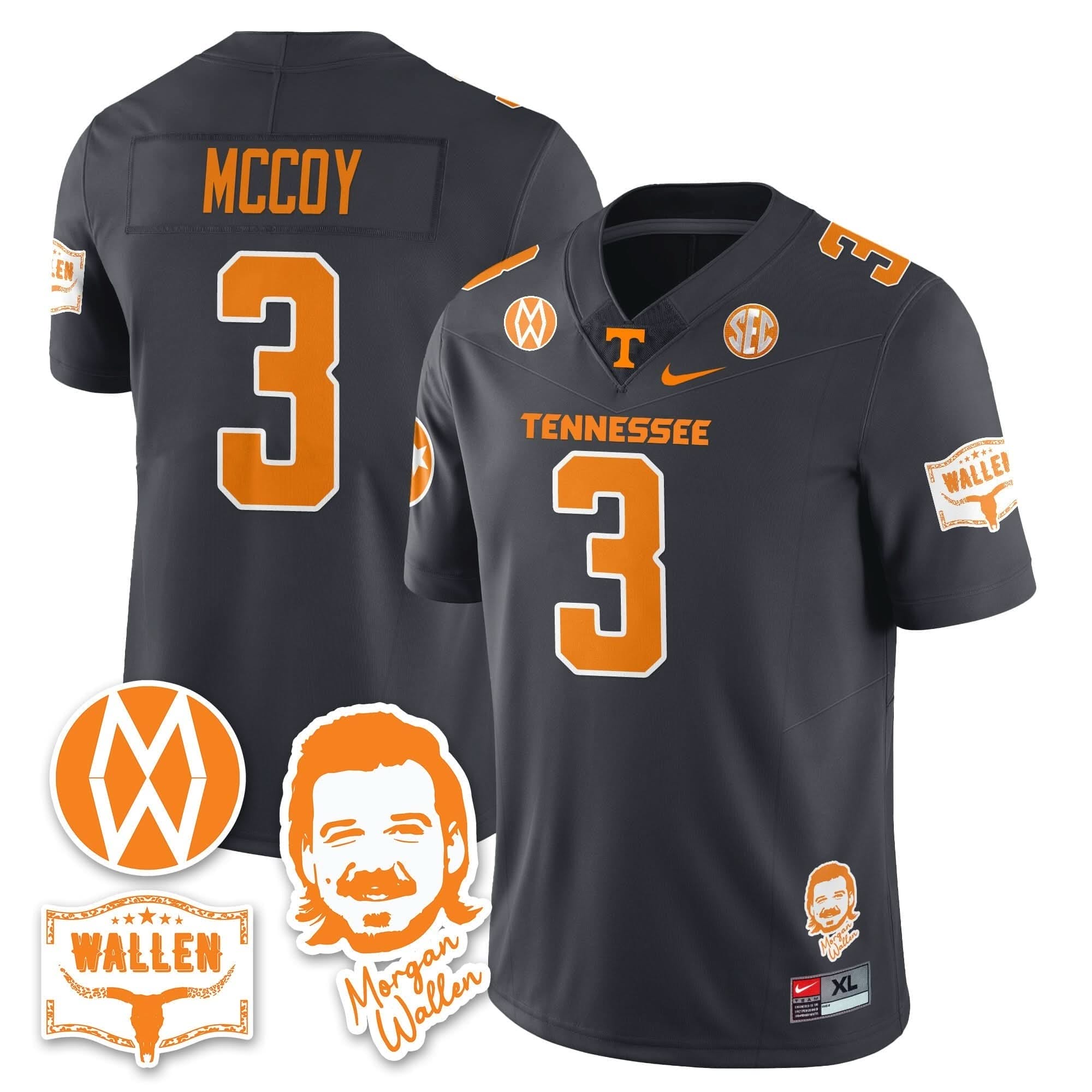 Tennessee Volunteers Morgan Wallen 2025 Jersey - All Stitched 11 Tennessee Volunteers Morgan Wallen 2025 Jersey - All Stitched - Image 11