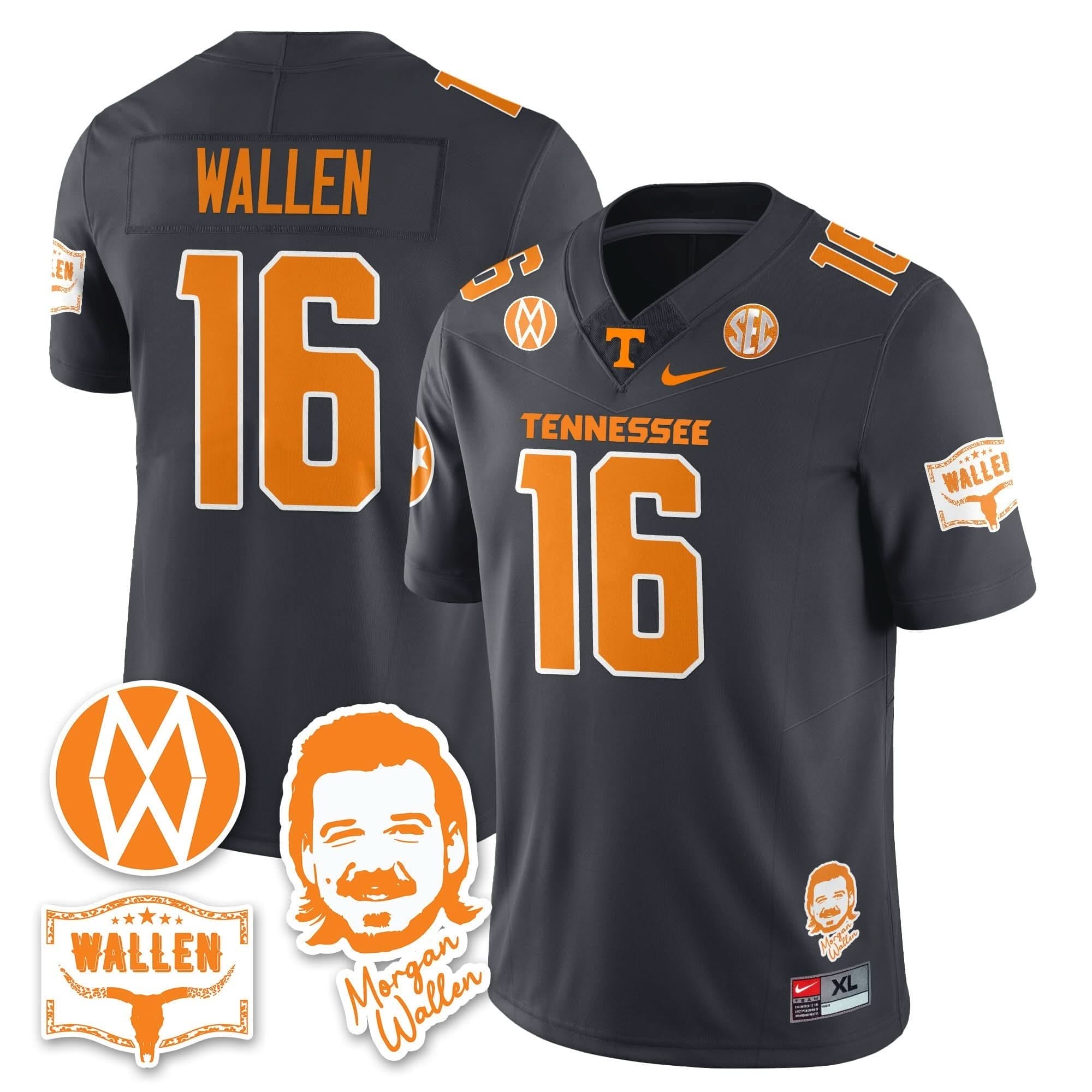 Tennessee Volunteers Morgan Wallen 2025 Jersey - All Stitched 13 Tennessee Volunteers Morgan Wallen 2025 Jersey - All Stitched - Image 13