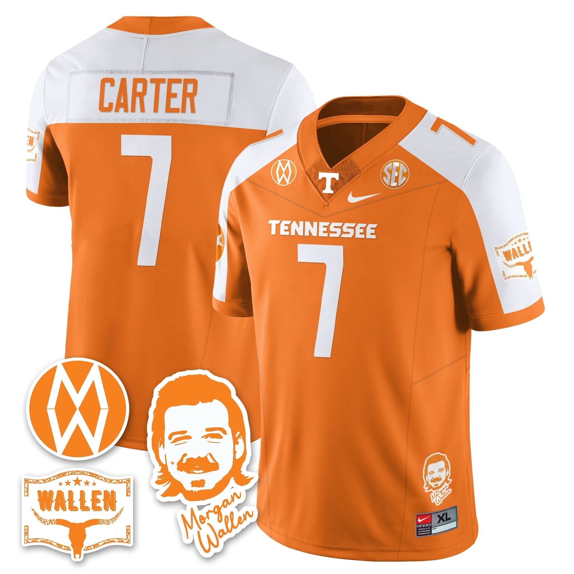 Tennessee Volunteers Morgan Wallen 2025 Jersey - All Stitched 15 Tennessee Volunteers Morgan Wallen 2025 Jersey - All Stitched - Image 15