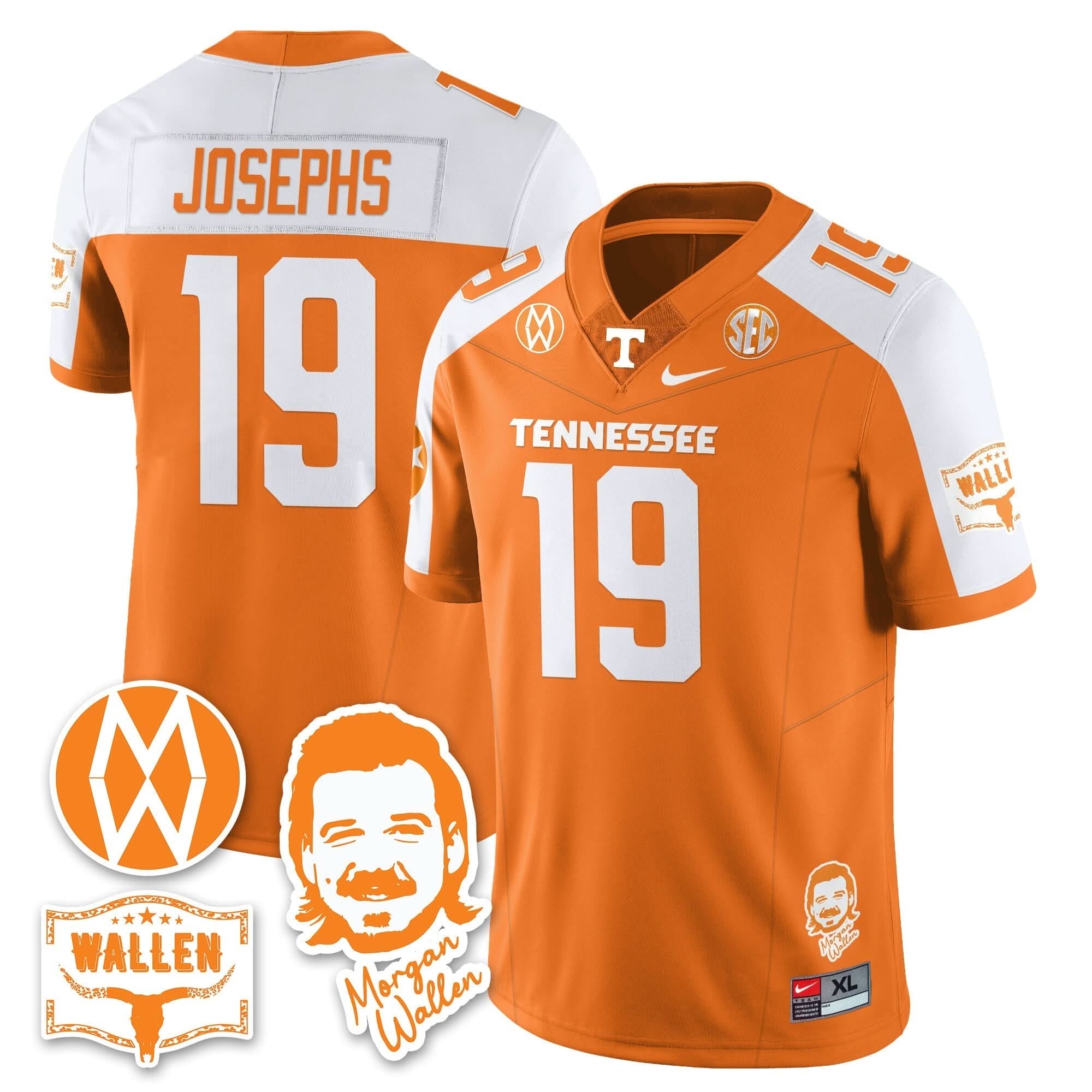 Tennessee Volunteers Morgan Wallen 2025 Jersey - All Stitched 19 Tennessee Volunteers Morgan Wallen 2025 Jersey - All Stitched - Image 19