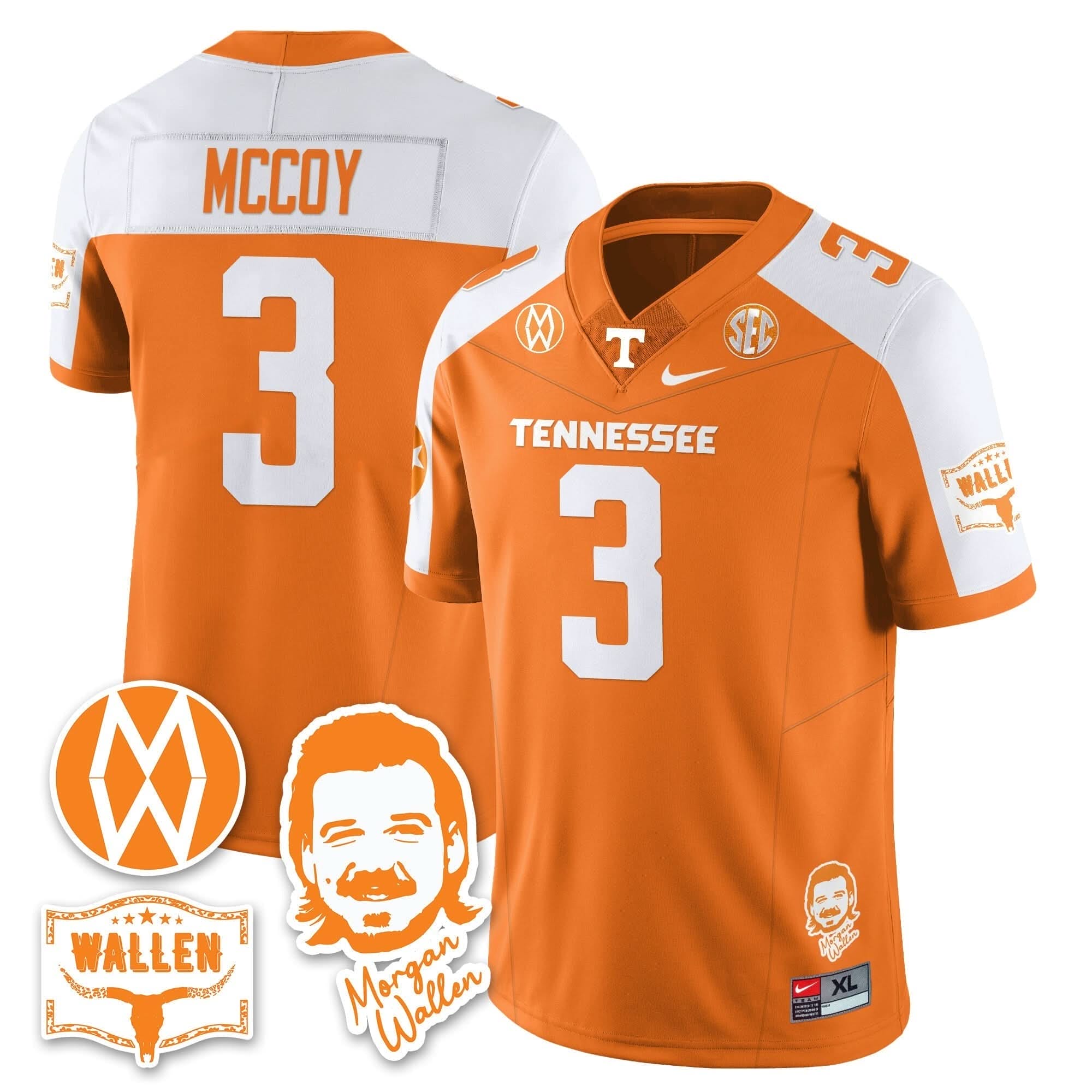 Tennessee Volunteers Morgan Wallen 2025 Jersey - All Stitched 20 Tennessee Volunteers Morgan Wallen 2025 Jersey - All Stitched - Image 20