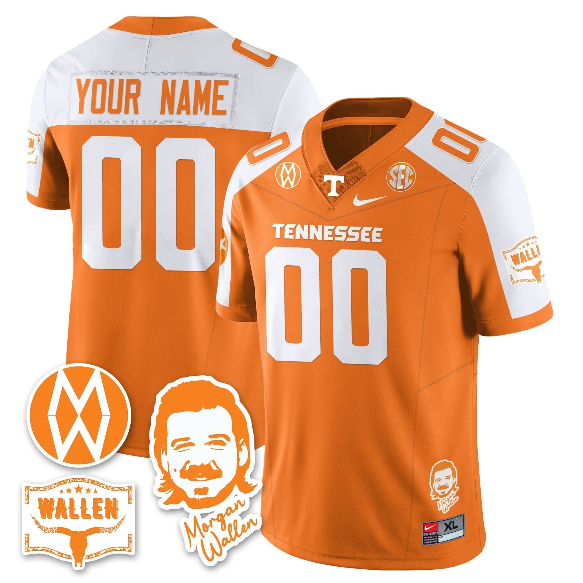 Tennessee Volunteers Morgan Wallen 2025 Jersey - All Stitched 22 Tennessee Volunteers Morgan Wallen 2025 Jersey - All Stitched - Image 22