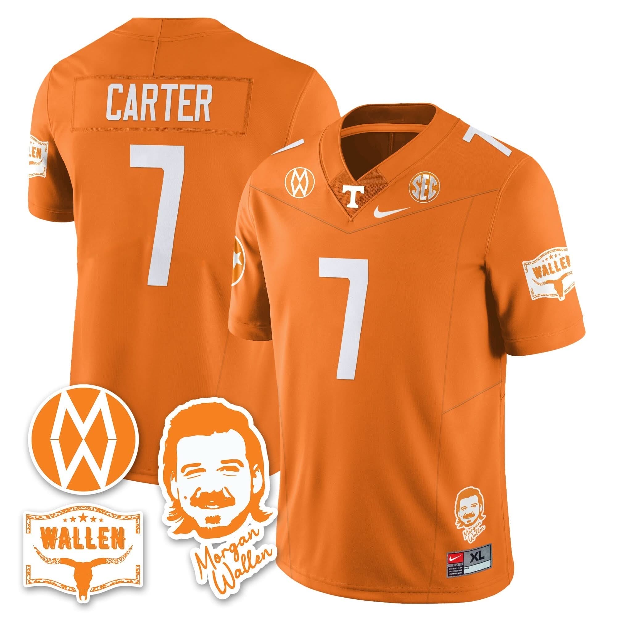 Tennessee Volunteers Morgan Wallen 2025 Jersey - All Stitched 24 Tennessee Volunteers Morgan Wallen 2025 Jersey - All Stitched - Image 24