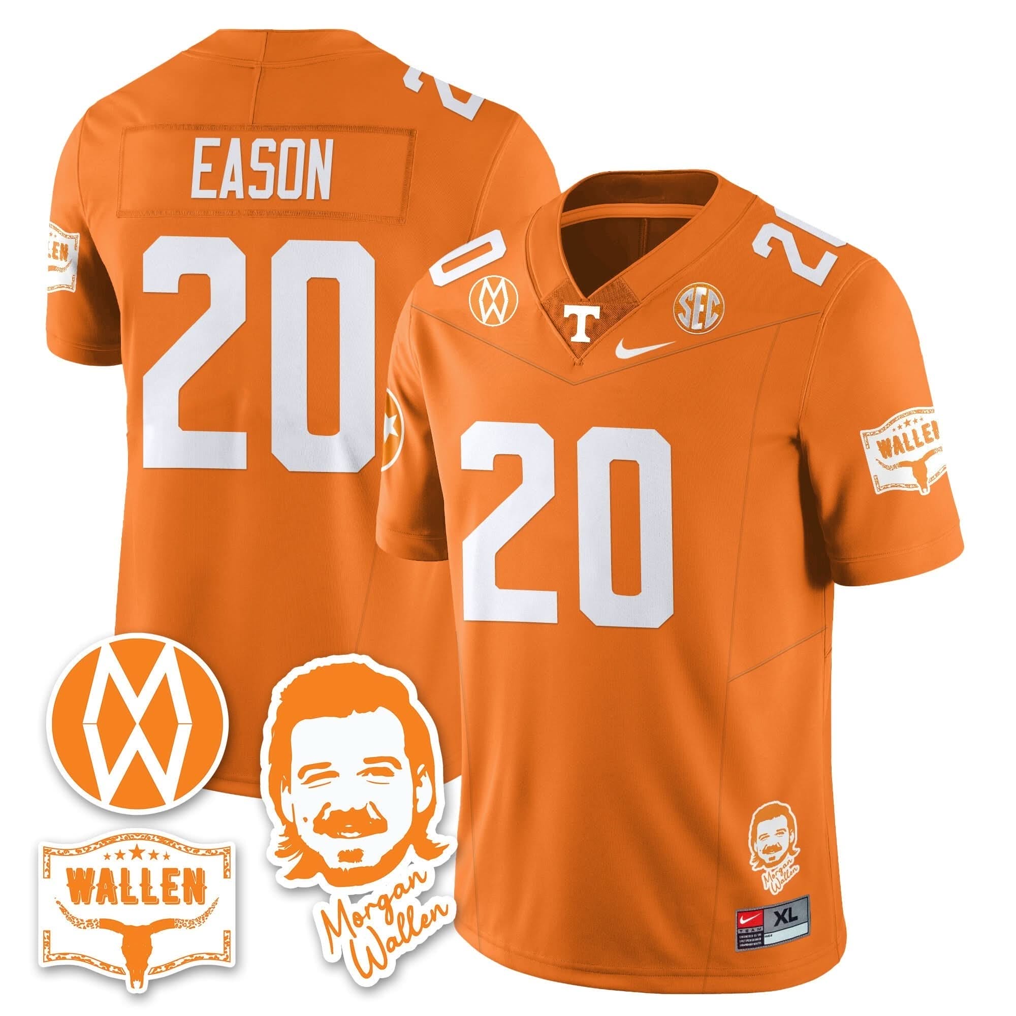 Tennessee Volunteers Morgan Wallen 2025 Jersey - All Stitched 25 Tennessee Volunteers Morgan Wallen 2025 Jersey - All Stitched - Image 25