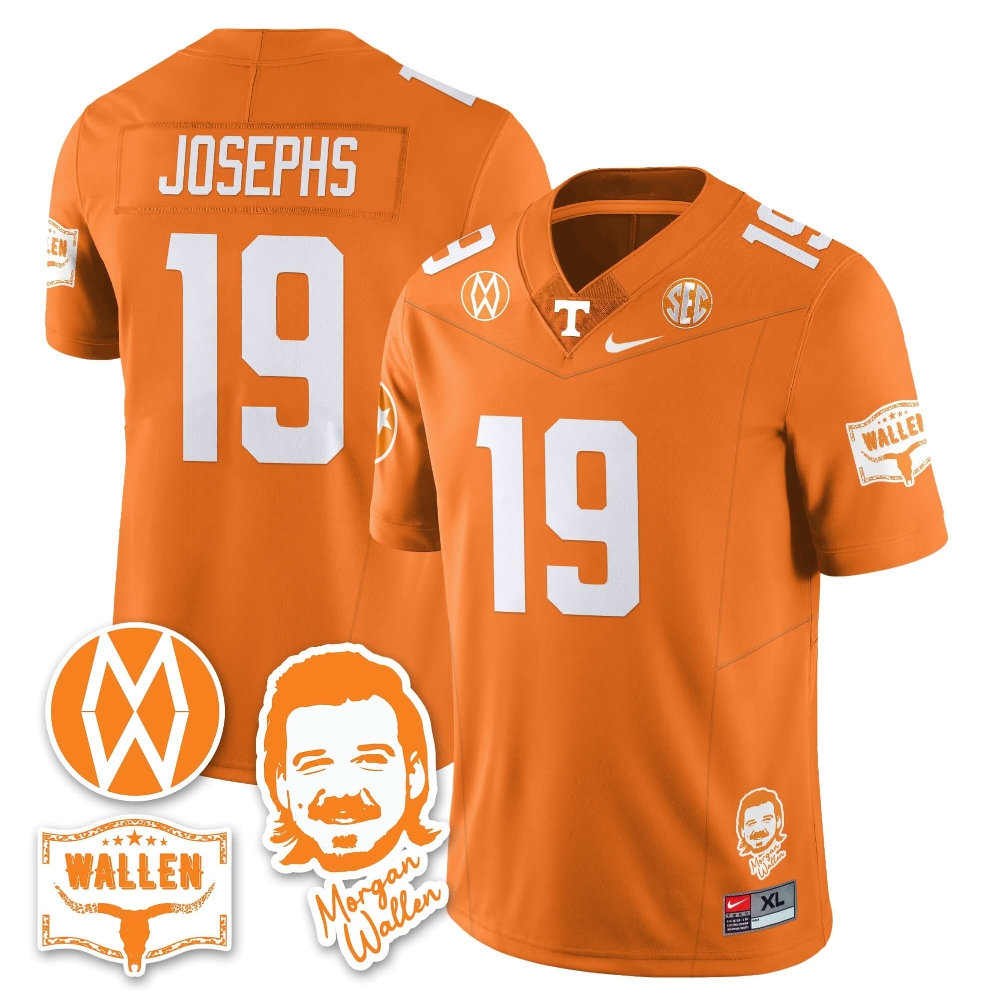 Tennessee Volunteers Morgan Wallen 2025 Jersey - All Stitched 27 Tennessee Volunteers Morgan Wallen 2025 Jersey - All Stitched - Image 27