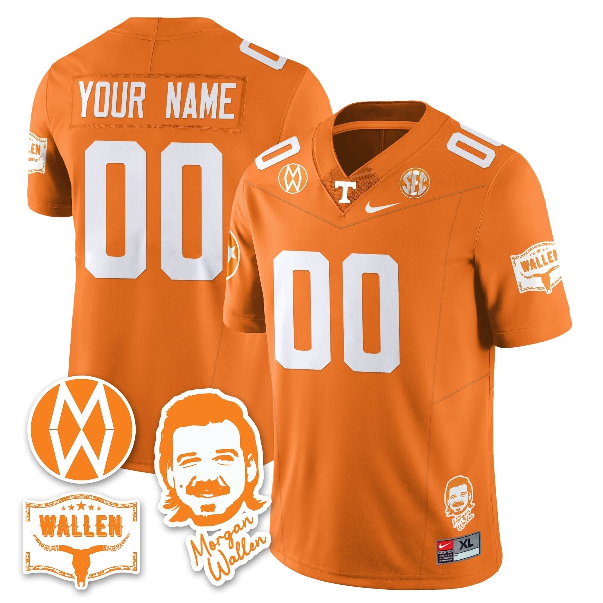 Tennessee Volunteers Morgan Wallen 2025 Jersey - All Stitched 31 Tennessee Volunteers Morgan Wallen 2025 Jersey - All Stitched - Image 31