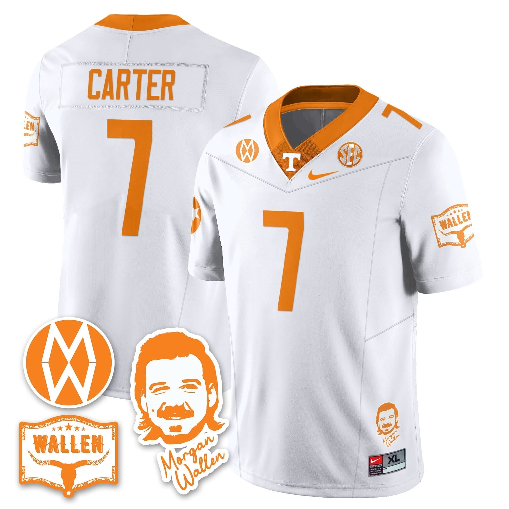 Tennessee Volunteers Morgan Wallen 2025 Jersey - All Stitched 38 Tennessee Volunteers Morgan Wallen 2025 Jersey - All Stitched - Image 38