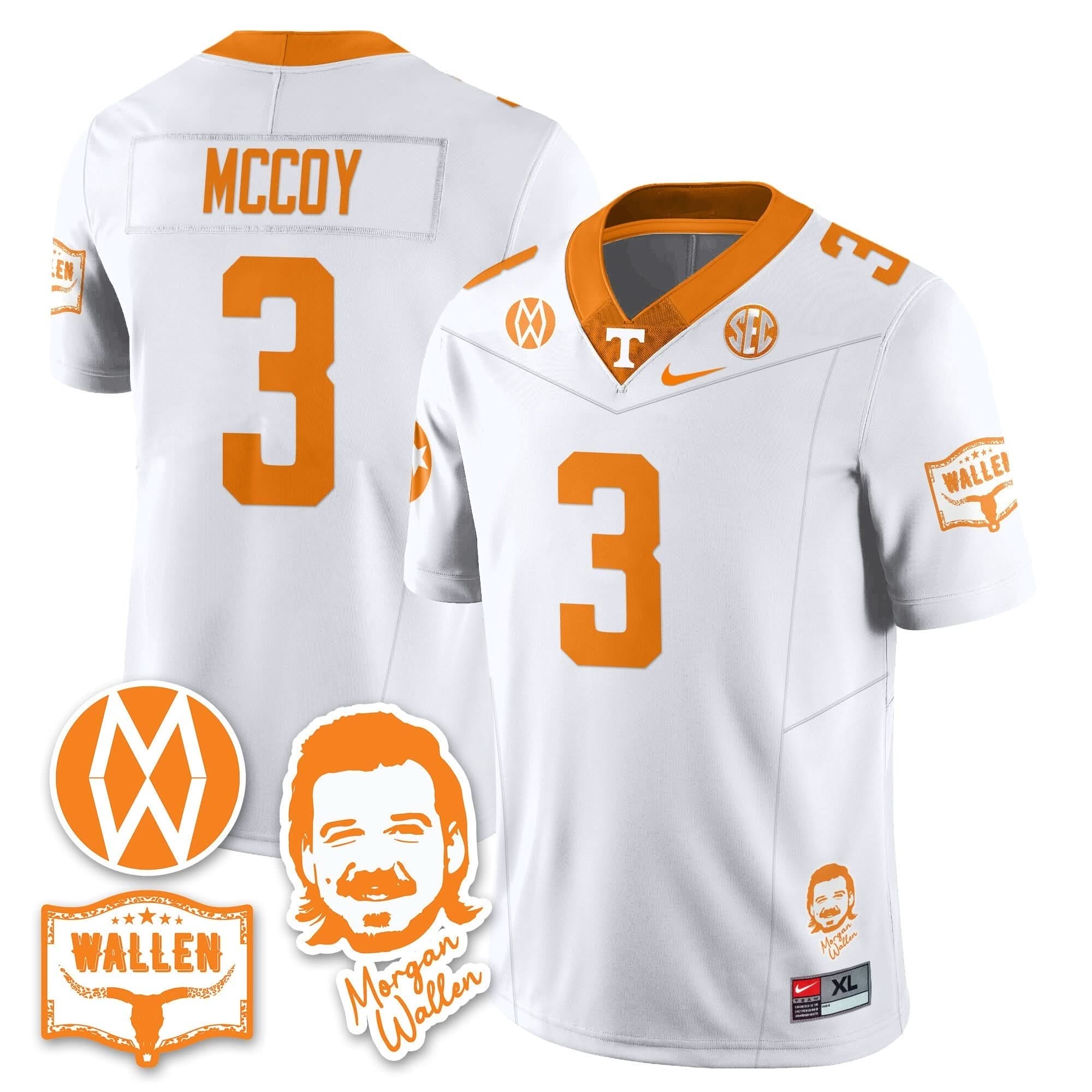 Tennessee Volunteers Morgan Wallen 2025 Jersey - All Stitched 35 Tennessee Volunteers Morgan Wallen 2025 Jersey - All Stitched - Image 35