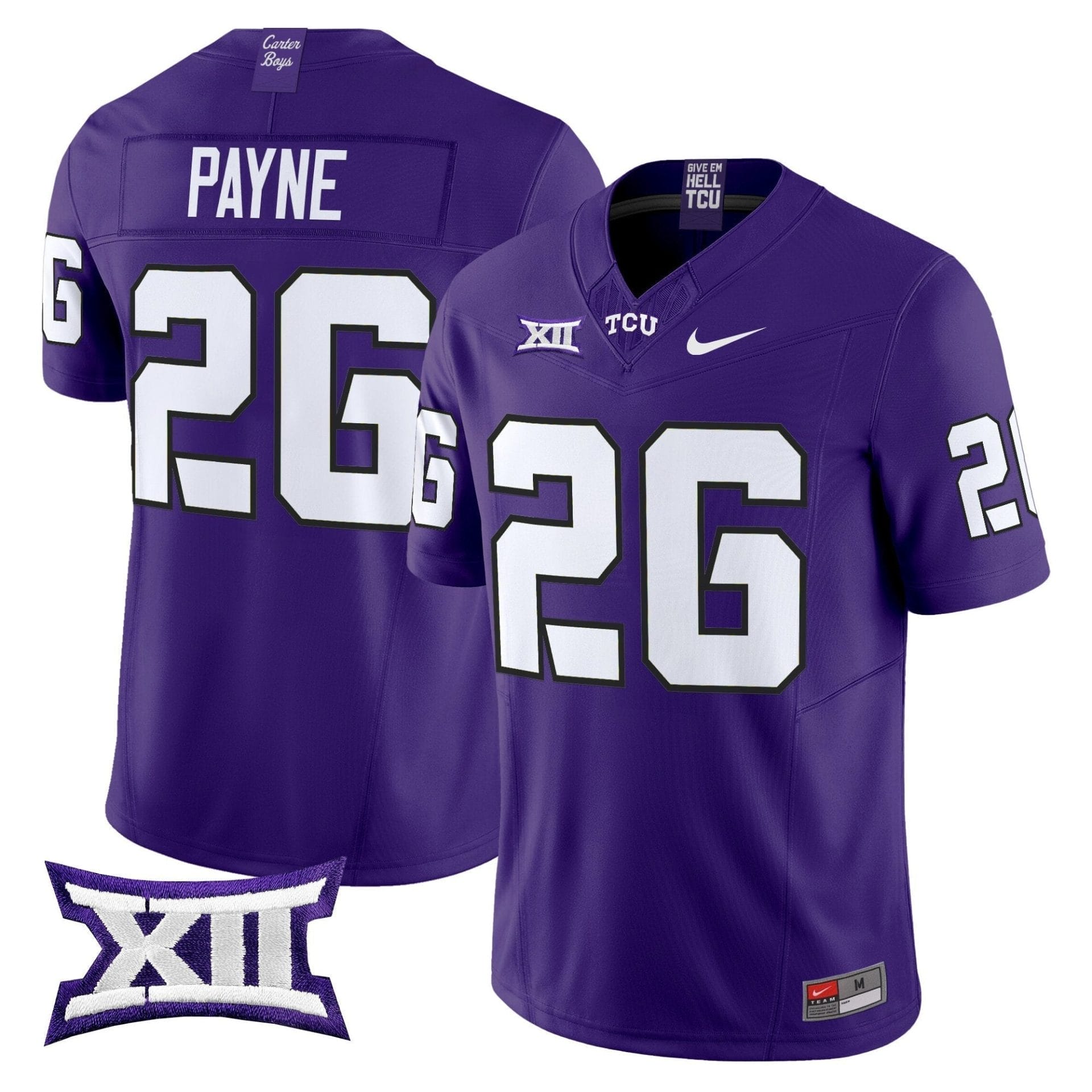 TCU Horned Frogs 2025 Vapor Limited Jersey - All stitched 5 TCU Horned Frogs 2025 Vapor Limited Jersey - All stitched - Image 5