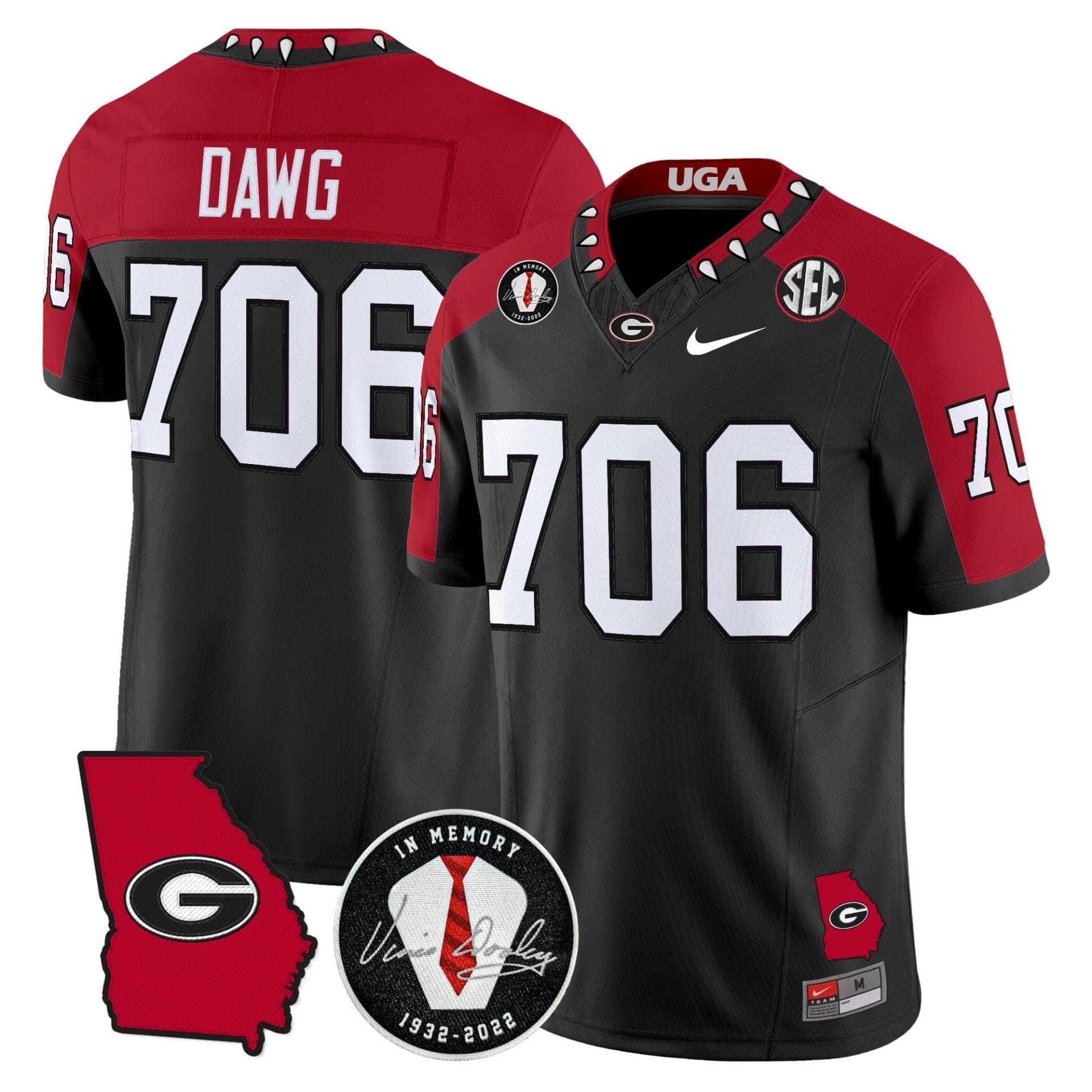 Georgia Bulldogs 2025 Color Sleeves Vapor Limited Jersey - All Stitched 4 Georgia Bulldogs 2025 Color Sleeves Vapor Limited Jersey - All Stitched - Image 4