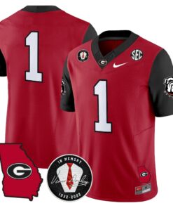 Georgia Bulldogs 2025 Color Sleeves Vapor Limited Jersey - All Stitched 40 1755078432974