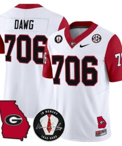 Georgia Bulldogs 2025 Color Sleeves Vapor Limited Jersey - All Stitched 42 1755078437110