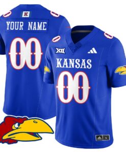 Alternative view of Custom Kansas Jayhawks Football Jersey Name, Number 2025 Limited All Stitched