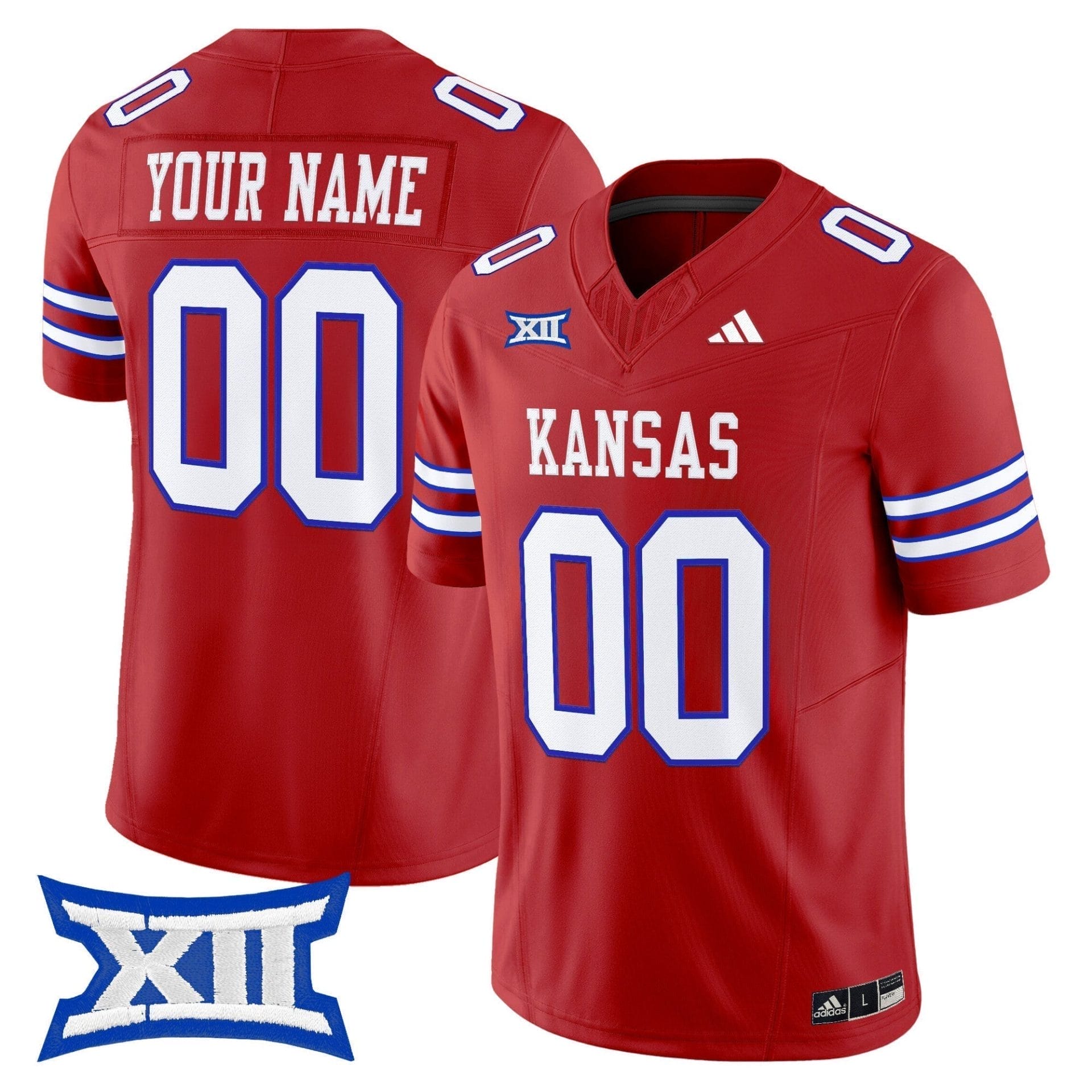 Custom Kansas Jayhawks Jersey Name, Number 2025 Vapor Limited All Stitched 3 Custom Kansas Jayhawks Jersey Name, Number 2025 Vapor Limited All Stitched - Image 3
