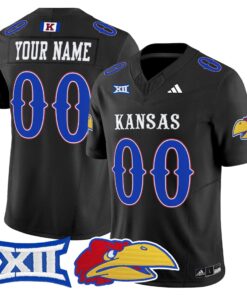 Alternative view of Custom Kansas Jayhawks Jersey Name, Number 2025 Vapor Limited All Stitched