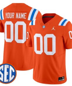 Alternative view of Custom Florida Gators Jersey 1960s Throwback Vaport Limited Stitched All Colors