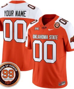 Alternative view of Custom Oklahoma State Cowboys Jersey Leslie O'neal Patch 2025 Stitched All Colors