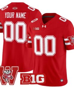Custom Wisconsin Badgers Jersey Throwback  Name, Number 2025 Stitched All Colors
