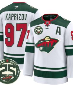Minnesota Wild 25th Anniversary Patch Premium Jersey - All Stitched 25 175628174076195a337b