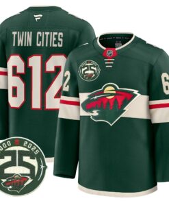 Minnesota Wild 25th Anniversary Patch Premium Jersey - All Stitched 34 175628174106c5d3200d
