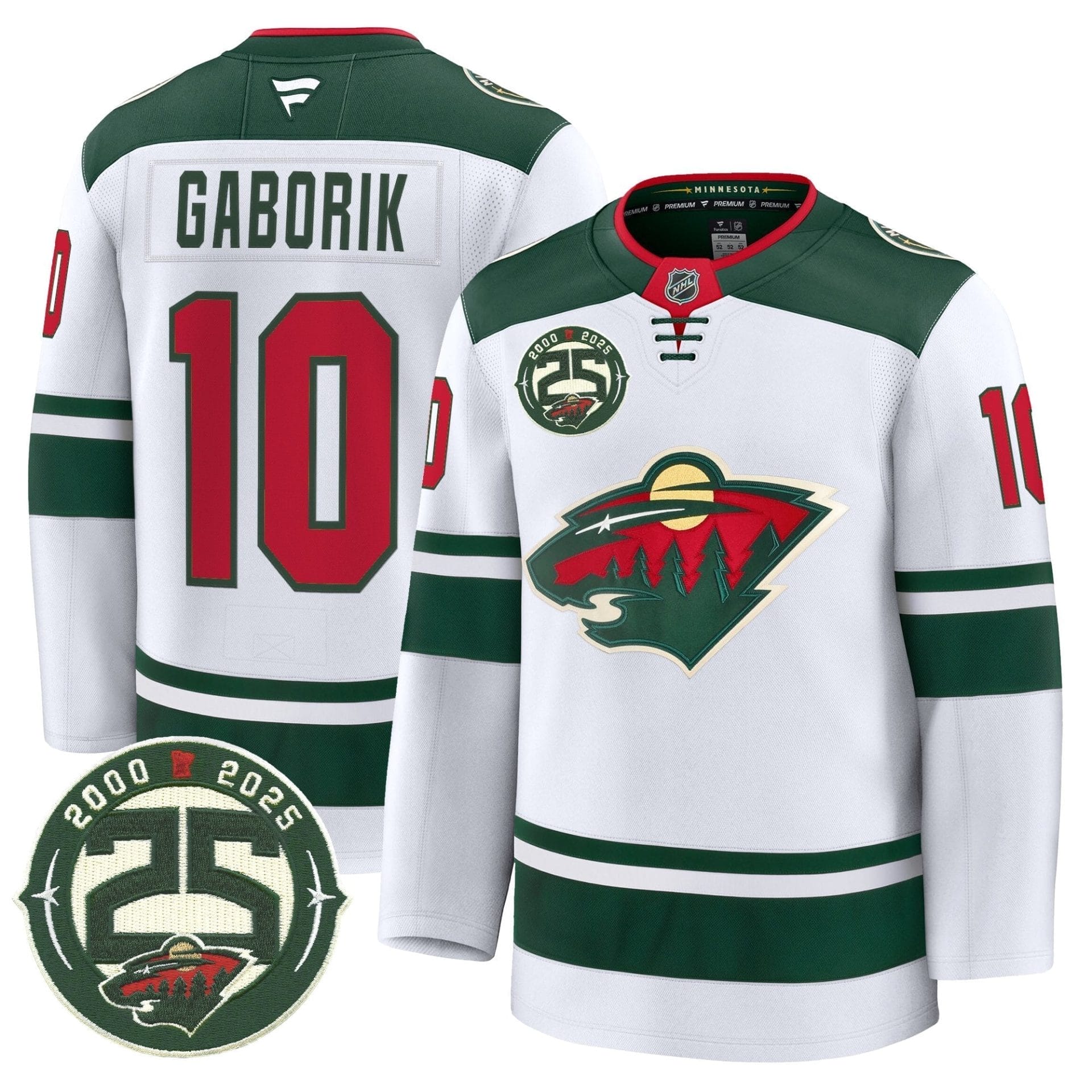 Minnesota Wild 25th Anniversary Patch Premium Jersey - All Stitched 12 Minnesota Wild 25th Anniversary Patch Premium Jersey - All Stitched - Image 12