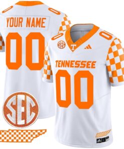 Alternative view of Tennessee Volunteers 'Rebrand 2026' Checkerboard Vapor Limited Custom Jersey - All Stitched
