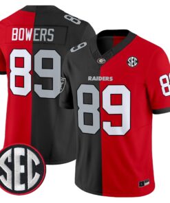 Alternative view of Brock Bowers Split Vapor Limited Jersey - All Stitched