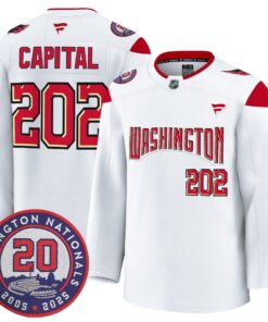 Alternative view of Washington Capitals 20th Anniversary Seasons Patch Premium Jersey - All Stitched