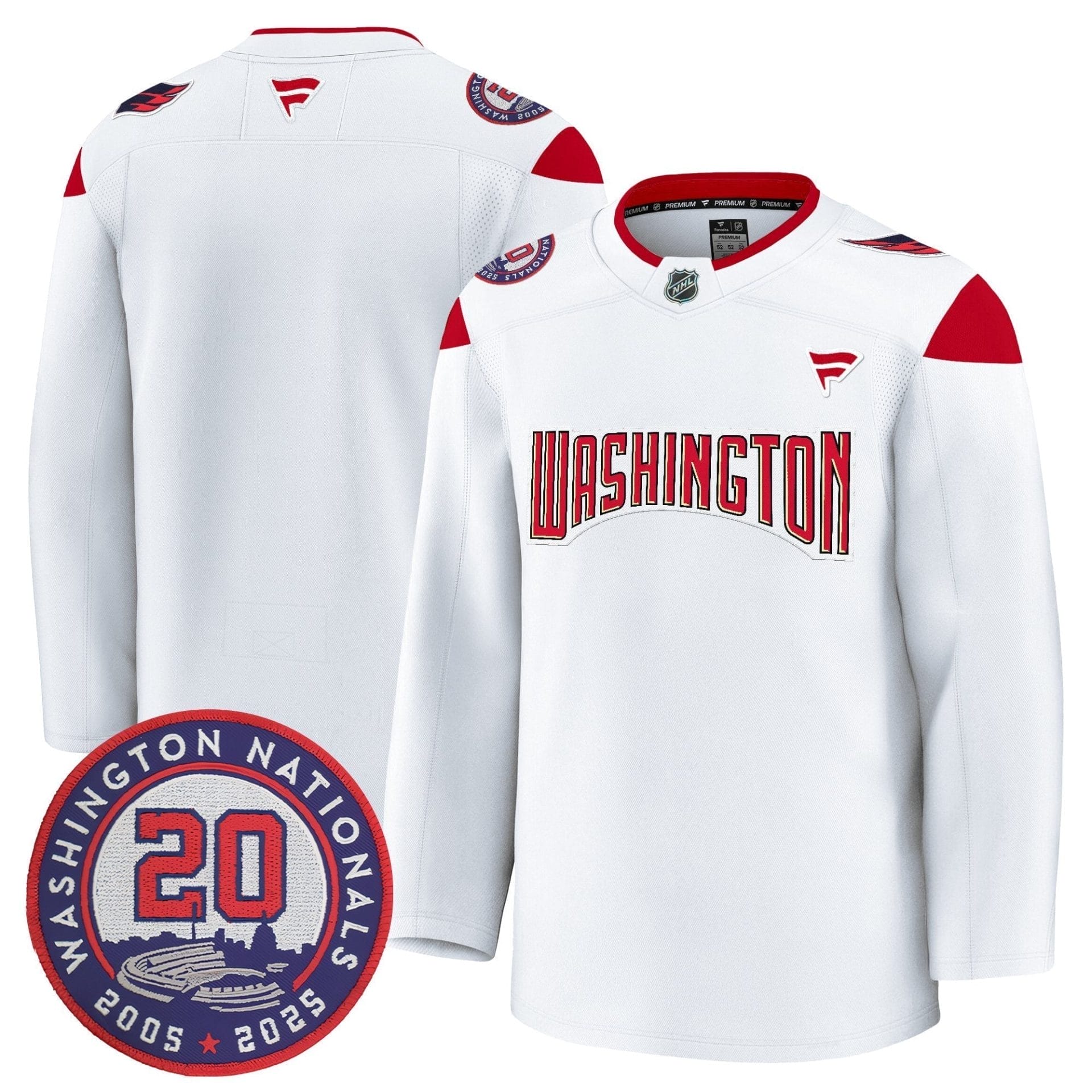 Washington Capitals 20th Anniversary Seasons Patch Premium Jersey - All Stitched 8 Washington Capitals 20th Anniversary Seasons Patch Premium Jersey - All Stitched - Image 8