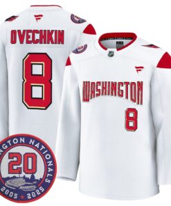 Washington Capitals 20th Anniversary Seasons Patch Premium Jersey - All Stitched