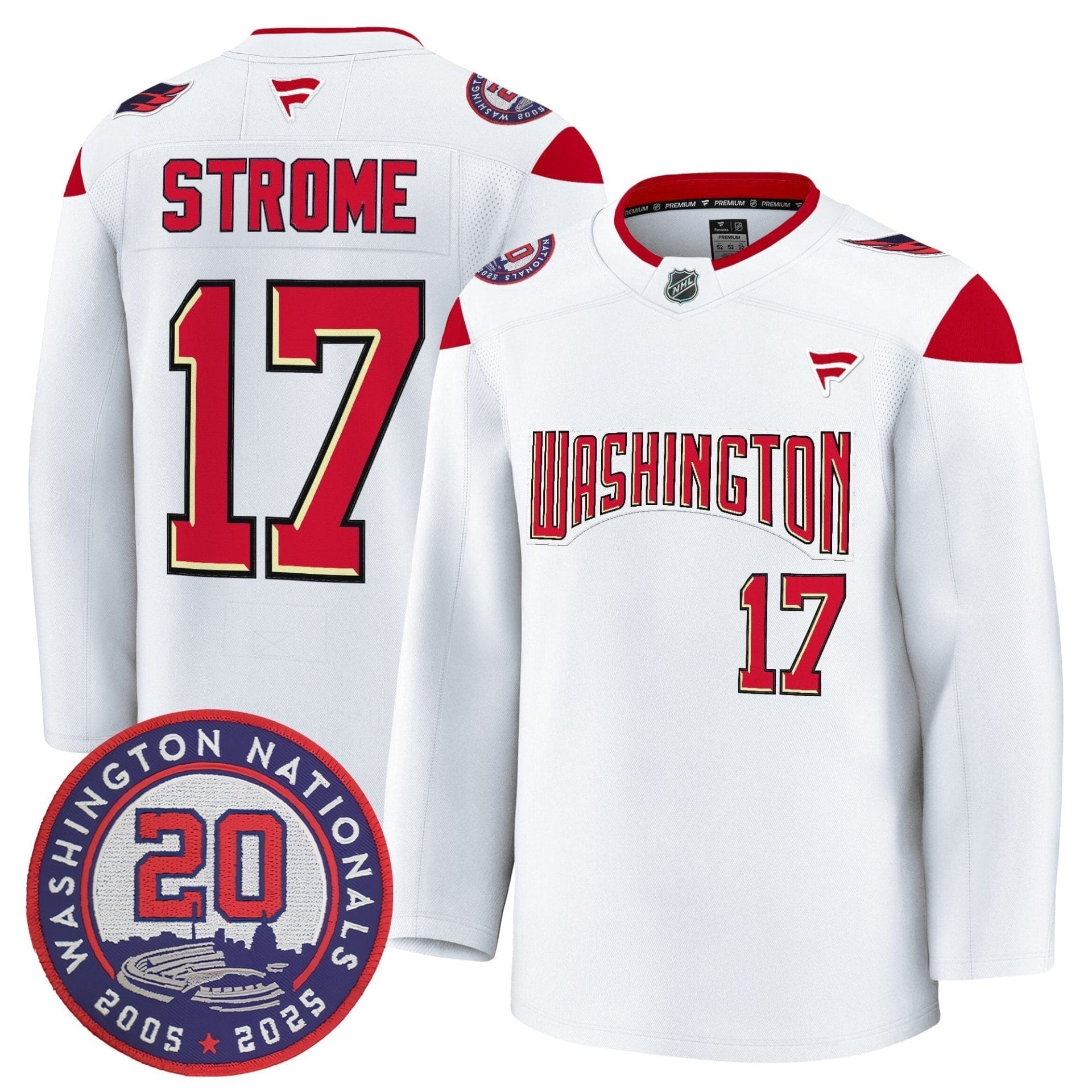 Washington Capitals 20th Anniversary Seasons Patch Premium Jersey - All Stitched 3 Washington Capitals 20th Anniversary Seasons Patch Premium Jersey - All Stitched - Image 3