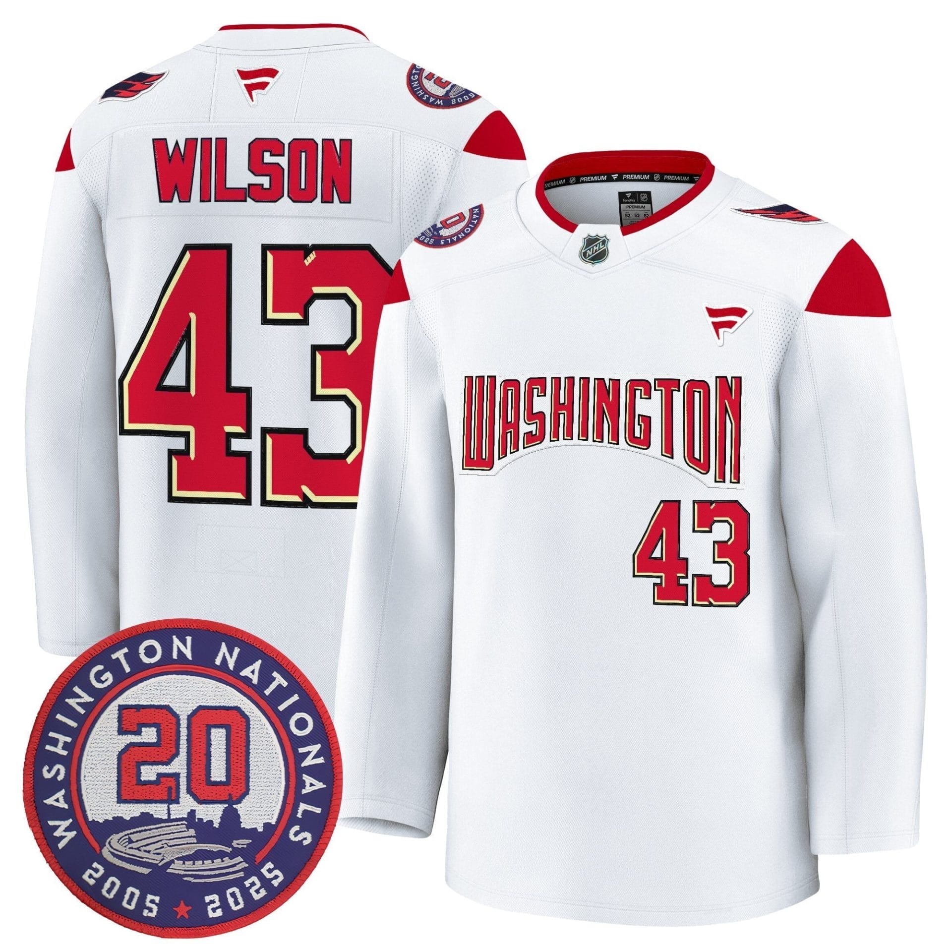 Washington Capitals 20th Anniversary Seasons Patch Premium Jersey - All Stitched 6 Washington Capitals 20th Anniversary Seasons Patch Premium Jersey - All Stitched - Image 6