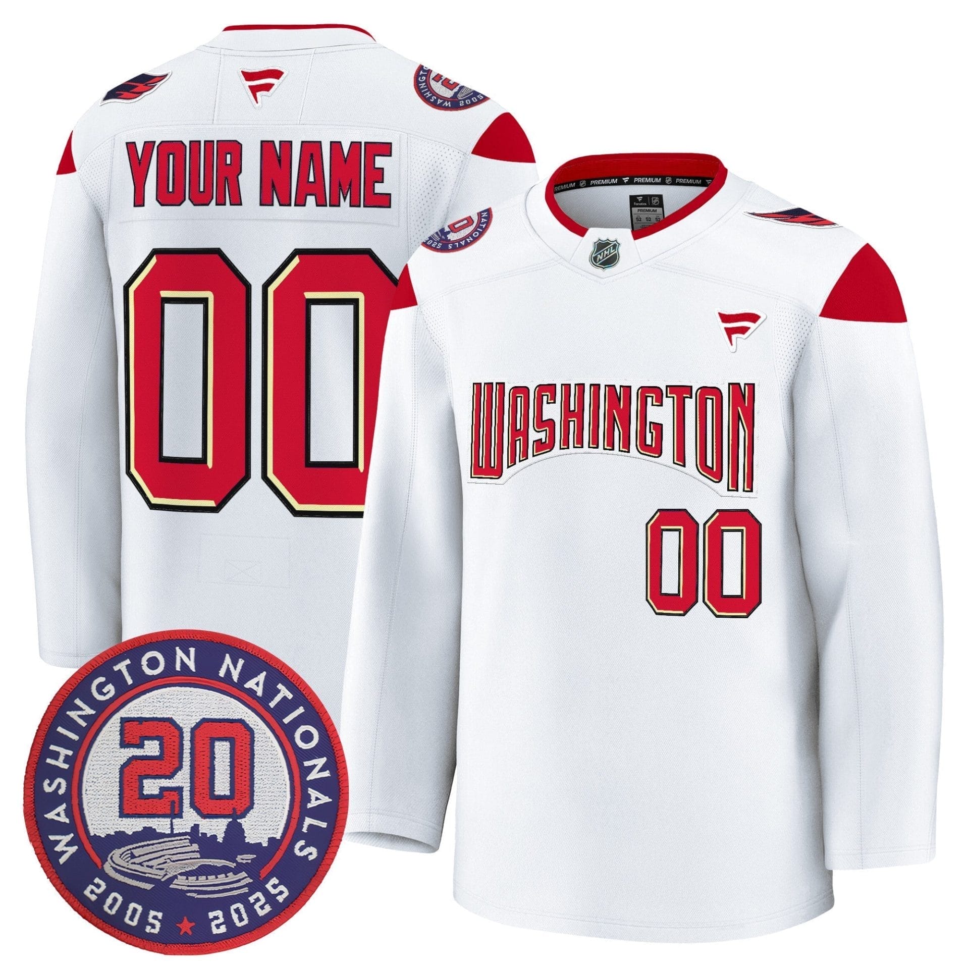 Washington Capitals 20th Anniversary Seasons Patch Premium Custom Jersey - All Stitched 70 1757673585a4fcfc887e