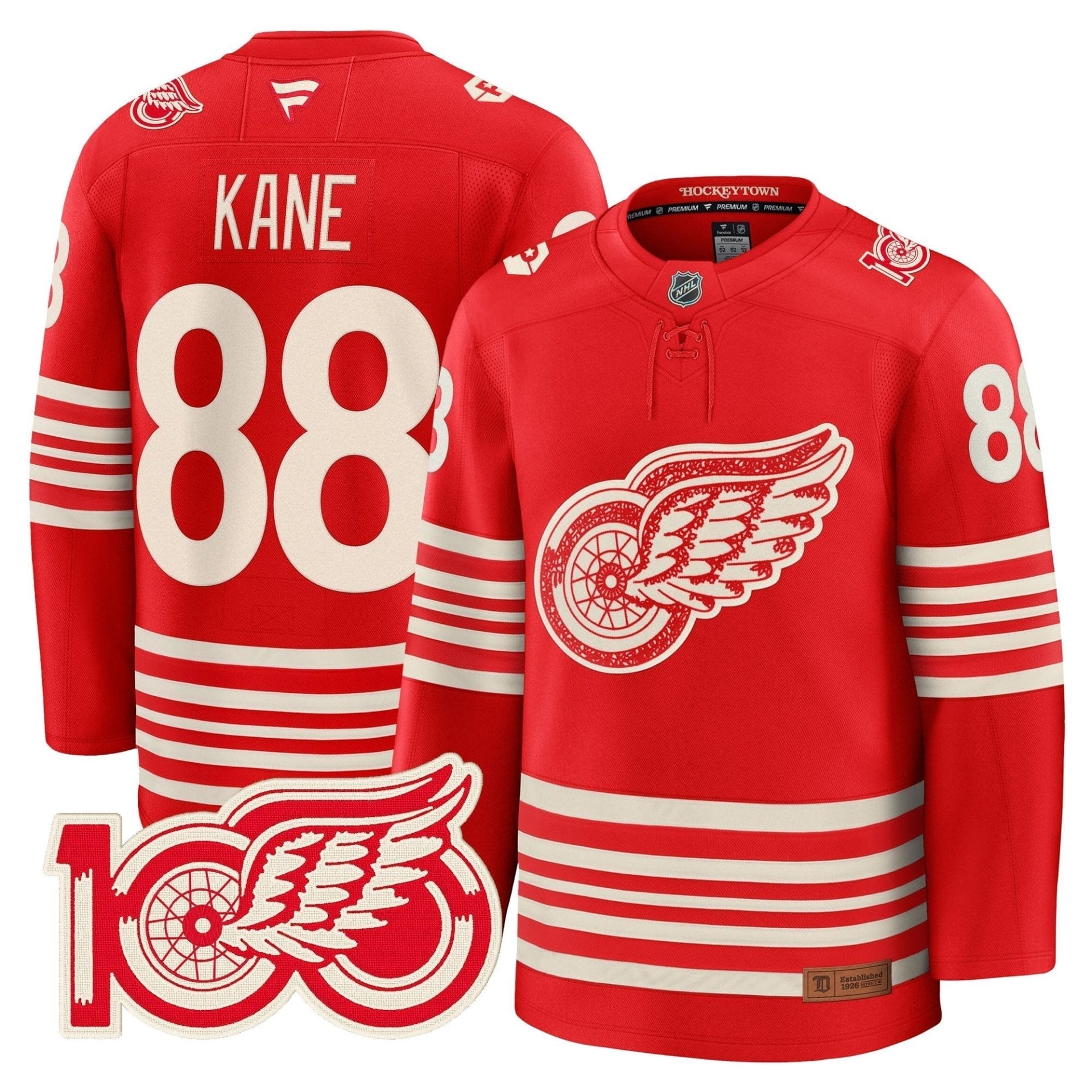 Detroit Red Wings Centennial Season Premium Jersey - All Stitched 9 Detroit Red Wings Centennial Season Premium Jersey - All Stitched - Image 9