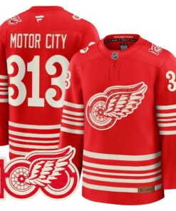 Detroit Red Wings Centennial Season Premium Jersey - All Stitched 14 1758017171121f8e5307