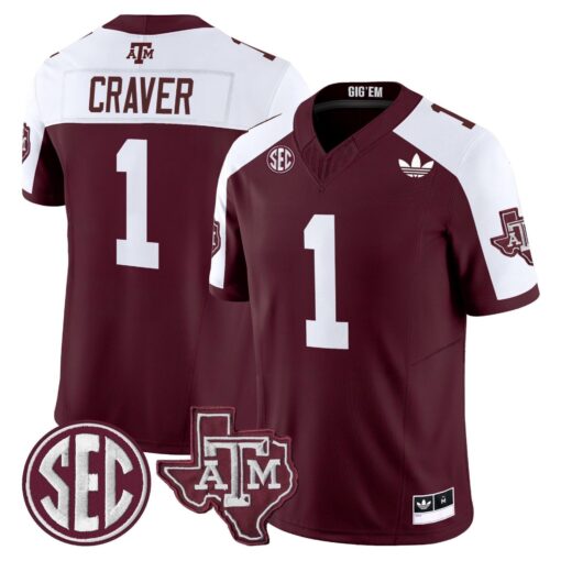 Texas A&M Aggies 2025 Vapor Limited Jersey V2 - All Stitched - Image 7