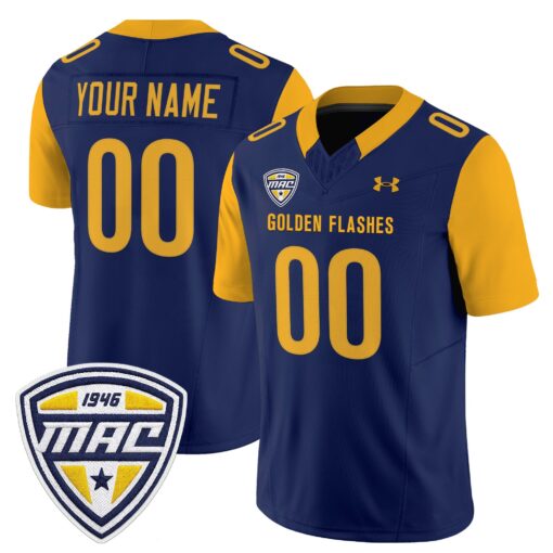 Kent State Golden Flashes 2025 Vapor Limited Custom Jersey - All Stitched - Image 3